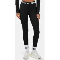 Reebok Lauftights "CORE FITNESS TRAINING RUCHED LEGGING", Damen, Gr. M, N-Gr, schwarz, Obermaterial: 84% Polyester, 16% Elasthan, Hosen Lauftights, sportlicher Stil, für Erwachsene