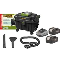 Procraft VP20 Akku Industriesauger 20 V 10 l Brushless + 2x Akku 4,0 Ah + Ladegerät