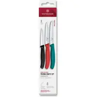 Victorinox Swiss Army Victorinox Swiss Classic Gemüsemesser Set 3-Teilig - Schwarz/Rot/Grün