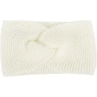 StyleBREAKER Stirnband "Krausstrick Stirnband Twist Knoten", Damen, weiß (creme, weiß), Obermaterial: 100% Polyacryl PAN., Modisch, Mützen Stirnband