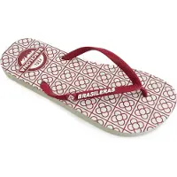 Brasileras Damen Zehensandalen mit rutschfester Sohle bequem schuhe strand/schwimmbad/stadt granat 40/41 EU - UBFBCNW
