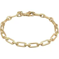 KUZZOI Armkette "Armband Gliederkette Herren Oval Modern 925 Sterling Silber" Gr. 190, gold, Armbänder, Herren, 190, Silber 925 (Sterlingsilber), Armkette