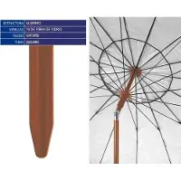 OEM Aluminium Strandsonnenschirm Ø 240 cm mit UPF 50+ - Beige