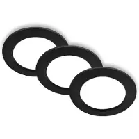 Briloner 3er Set LED Einbaustrahler Flach Deckenspots 12cm Neutralweißes Licht Schwarz