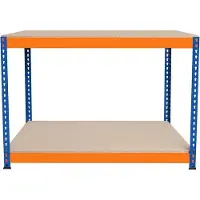 OEM Werkbank 120x60cm mit 2 Beinstützen und Hoher Tragfähigkeit - Verstellbare Anordnung und Schraublose Montage