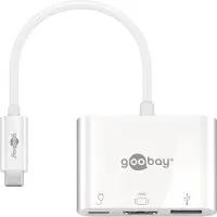 Goobay 51771, USB 3.2 Gen 1 (3.1 Gen 1) Type-C, Weiß, HDMI, USB 3.2 Gen 1 (3.1 Gen 1) Type-A, USB Typ-C, Acrylnitril-Butadien-Styrol (ABS), Polyvinylchlorid (PVC), 219 mm, 40 mm