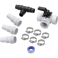 Monzana Bypass Set Pool 12-teilig 3 Wege Ventil Anschluss Ø32-38mm