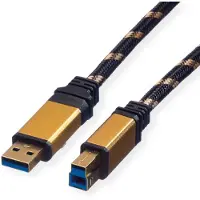 Roline GOLD USB 3.2 Gen 1 Kabel, Typ A-B, 1,8 m