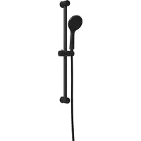 vidaXL Duschsystem-Set Schwarz 70 cm Edelstahl