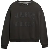 Superdry für Damen. W2012334A Graues Sweatshirt ?Athletic Tonal Applique? (XL), Lässig, Baumwolle, Langarm