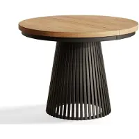 Alpi Möbel Runder Esstisch Ausziehbar - Wohnzimmertisch und Küchentisch - Tisch mit Stabile Metallbeine - Durchmesser 100 cm - Craft - Kollektion Nero