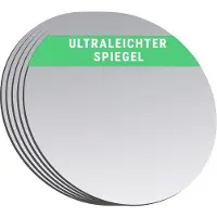 OEM Doppel-Seitiger Acryl-Spiegel, ideal für Basteln, Kinder, Dekoration, DIY, Portemonnaie, Kosmetik, Taschen – 7,0 cm (rund), 5 Stück
