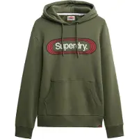 Superdry für Herren. M2014320A Vintage Trade Tab Kapuzenpullover, militärgrün (S), Lässig, Baumwolle