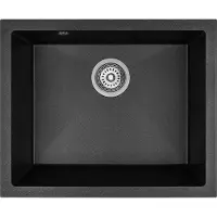 Laveo IBIZA SBI_710U Einbeck-Spüle aus Granit, schwarz