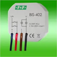 F&F Bistabiler Relais BIS-402 - Schwarz - Elektronisch - Lichtsteuerung - Mehrere Schaltpunkte