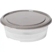 Smartstore Frischhaltedose rund 0,3 L grau / transparent