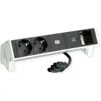 Bachmann 902.936 DESK2 2xCEE7/3 1xUSB C 30W 1xCM 0,2m RAL9010 902936