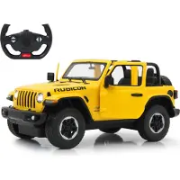 Jamara RC-Auto "Deluxe Cars, Jeep Wrangler JL, 1:14, gelb, 2,4GHz", gelb, Fernlenkfahrzeuge, KinderB:14,5cm H:13,5cm T:30,5cm, RC-Auto, mit LED-Licht, B:14,5cm H:13,5cm T:30,5cm