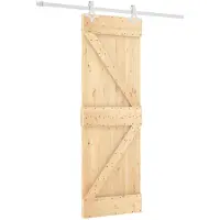 Syfax Schiebetür 70 x 210 cm Massivkiefer (Unbehandelt)