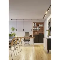 Eglo LED Spot Tplus 6 Lens 6W, Kunststoff schwarz mit Leuchtmittel