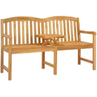 vidaXL Handgefertigte Rosenbank 150,5 x 60 x 95 cm Massivholz Teak