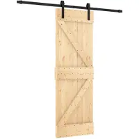 Syfax Schiebetür 70 x 210 cm Massivkiefer (Unbehandelt)