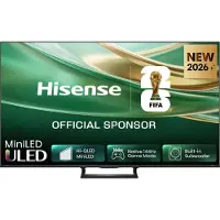 Hisense 75 '' E8S | ULED MiniLED Smart TV 4K 144 Hz, 190,5 cm (75"), 3840 x 2160 Pixel, DLED, Smart-TV, WLAN, Schwarz
