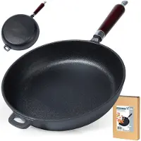 By Lille Vilde Gusseisenpfanne Eisenpfanne Grillpfanne Bratpfanne aus Gusseisen CAST LINE 28 cm