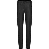 Goldner Stoffhose "Kurzgröße Slim Fit Leder-Hose Bella, hoher Bund" Biesennaht
