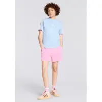 Adidas Shorts SPORTSWEAR "ESSENTIALS 3-STREIFEN COTTON", Damen, Gr. XL, N-Gr, pink (st tropic bloom, weiß, normal, gr.), Obermaterial: 93% Baumwolle, 7% Elasthan, Hosen Shorts