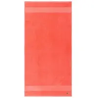 Lacoste Duschtuch "LLECROCO", papaye, B:70cm L:140cm, Frottier, Obermaterial: 100% Baumwolle, Handtücher, Duschtuch, mit Label-Applikationen