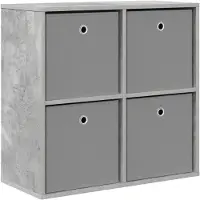 vidaXL Sideboard Betongrau 68,5 x 32 x 67 cm