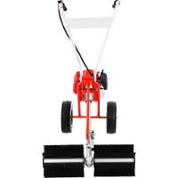 StarTech.com Benzin Rasenkehrmaschine - Handgeführter Kehrbesen - 43cc 1,7 PS Motor - 60 cm Arbeitsbreite - Luftgekühlter 2-Takt - Radlast 136 kg