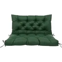 StarTech.com Hollywoodschaukel/Gartenbank Auflagen-Set - Sitz- und Rückenkissen 100x100 cm - Wasserdicht - 100 % Polyester - 7D Hohlfaser-Füllung - Abnehmbar und waschbar - Dunkelgrün