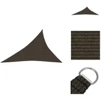 vidaXL Sonnensegel 160 g/m² Braun 3x4x5 m HDPE - Sonnenschirme & Sonnenschutze