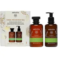 Apivita Tonic Mountain Tea Shower Gel & Body Milk Set Geschenkset für hydratisierte und strahlende Haut
