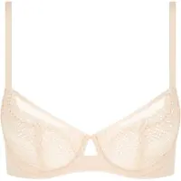 Chantelle Bügel-BH "PLAY", Damen, Gr. 95, Cup C, beige (golden beige), Obermaterial: 71% Polyamid, 29% Elasthan, BHs Bügel-BH, Spitze, Tüll, blickdichtes Gewebe, Cut-Outs am Mittelsteg