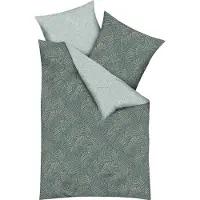 Kaeppel Wendebettwäsche "Ventura", grün (mint), B/L: 135cm x 200cm, 1 Stk., 1 Stk., Mako-Satin, B/L: 80cm x 80cm, 2, Mako-Satin, Obermaterial: 100% Baumwolle, Bettwäsche, Wendebettwäsche