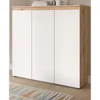 Inn.Furn Kommode "Assino" in weiß und Evoke Eiche 105 x 111 cm