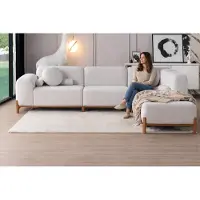 Xl Moebel Gmbh Modernes weißes Ecksofa mit Holzbeinen und eleganten Kissen hochwertige Möbel