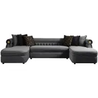 Xl Moebel Gmbh Graues modernes Ecksofa in U-Form großes Sofa Polstermöbel für zu Hause