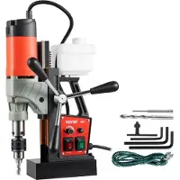 Vevor Magnetic Drill, 1200W 1.57" Boring Diameter, 2922lbf/13000N Portable Electric Mag Drill Press with Variable Speed, 580 RPM Drilling Machine for any Surface and Home Improvement, CE Listed
