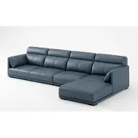Xl Moebel Gmbh Ecksofa Dunkelblau Farbe Moderner Stil Kunstleder Weiche Armlehnen