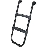 OEM Trampolinschritt mit Einlegesohle - Grip - Rutschhemmende Stahlstufe - Schwarz - 40,6 x 7,3 cm (L x B)