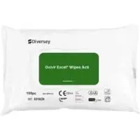 Diversey Oxivir Excel Wipe Acti Flächendesinfektionstücher, Reinigungs- und Desinfektionstücher für nicht poröse Oberflächen, 1 Packung = 100 Tücher