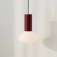 Aldex Hängeleuchte Flo, rot, 1-flammig, Glas