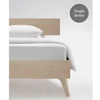 Fleuresse Spannbettlaken "Jenny C aus feinfädigem Mako-Jersey", weiß, L:200cm, Single-Jersey, Obermaterial: 100% Baumwolle, Bettlaken, Spannbettlaken, für Matratzen bis 23 cm Höhe