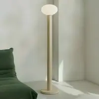 Aldex Stehleuchte Flo, beige, Höhe 138 cm, 1-flammig, Glas