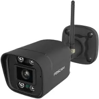 Foscam V5P WLAN Überwachungskamera Schwarz 5MP (3072x1728), Dual-Band WLAN, Integrierter Scheinwerfer und Sirene