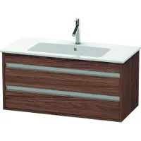 Duravit Ketho Waschtischunterbau wandhängend, 1000x480x475 mm, 2 Schubkästen, für ME by Starck 233610, KT643002121, Farbe: Nussbaum Dunkel Dekor